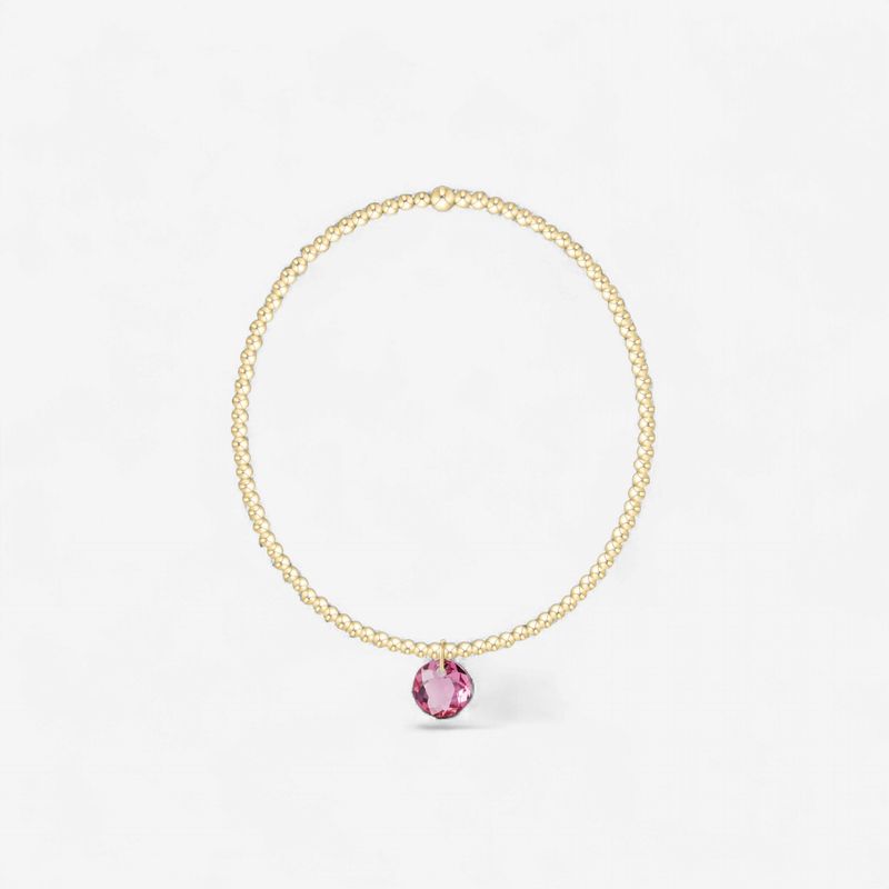 enewton Classic Gold 2mm Bracelet - Reflection Small Charm - 10