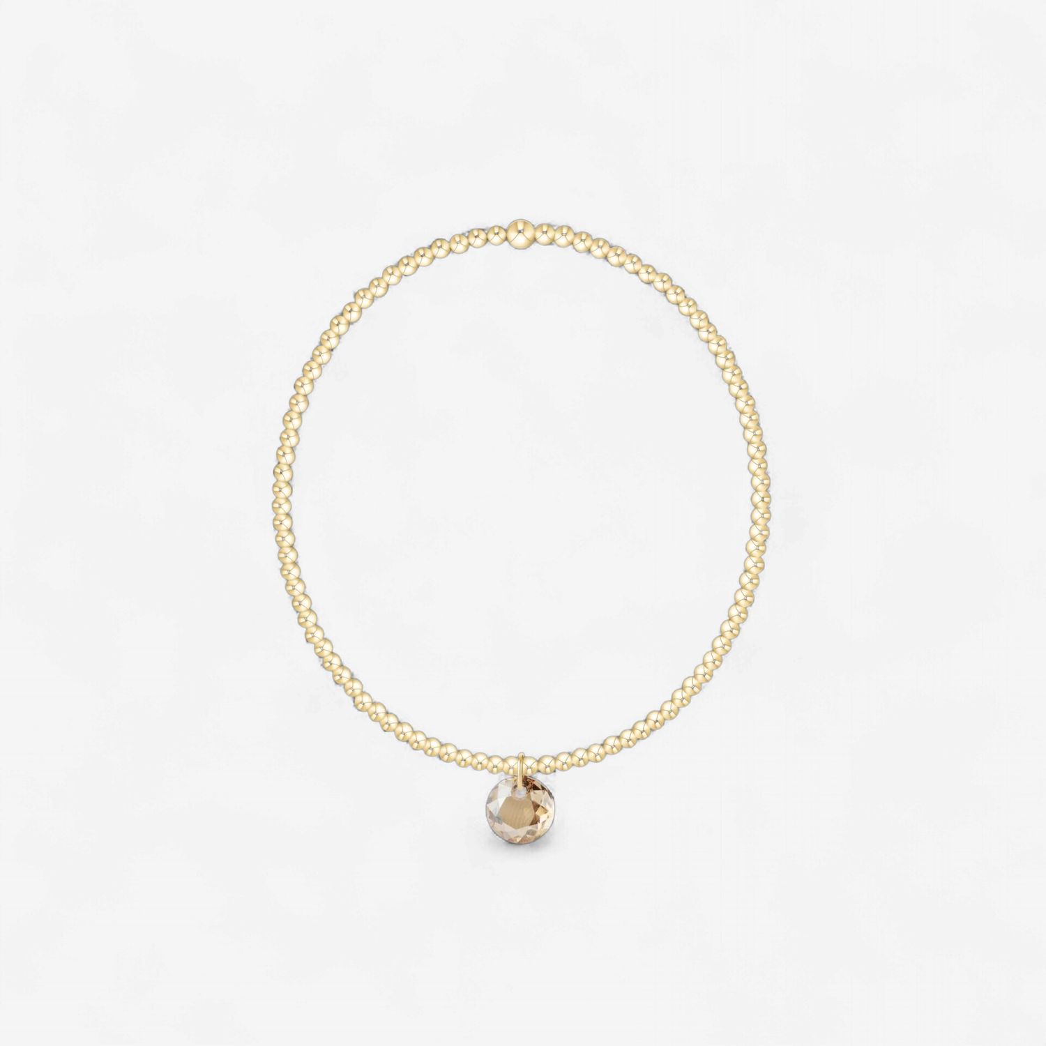 enewton Classic Gold 2mm Bracelet - Reflection Small Charm - 11