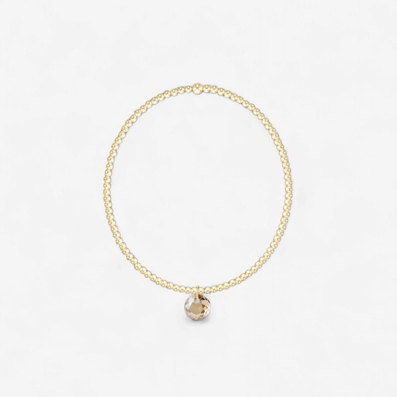 enewton Classic Gold 2mm Bracelet - Reflection Small Charm - 11