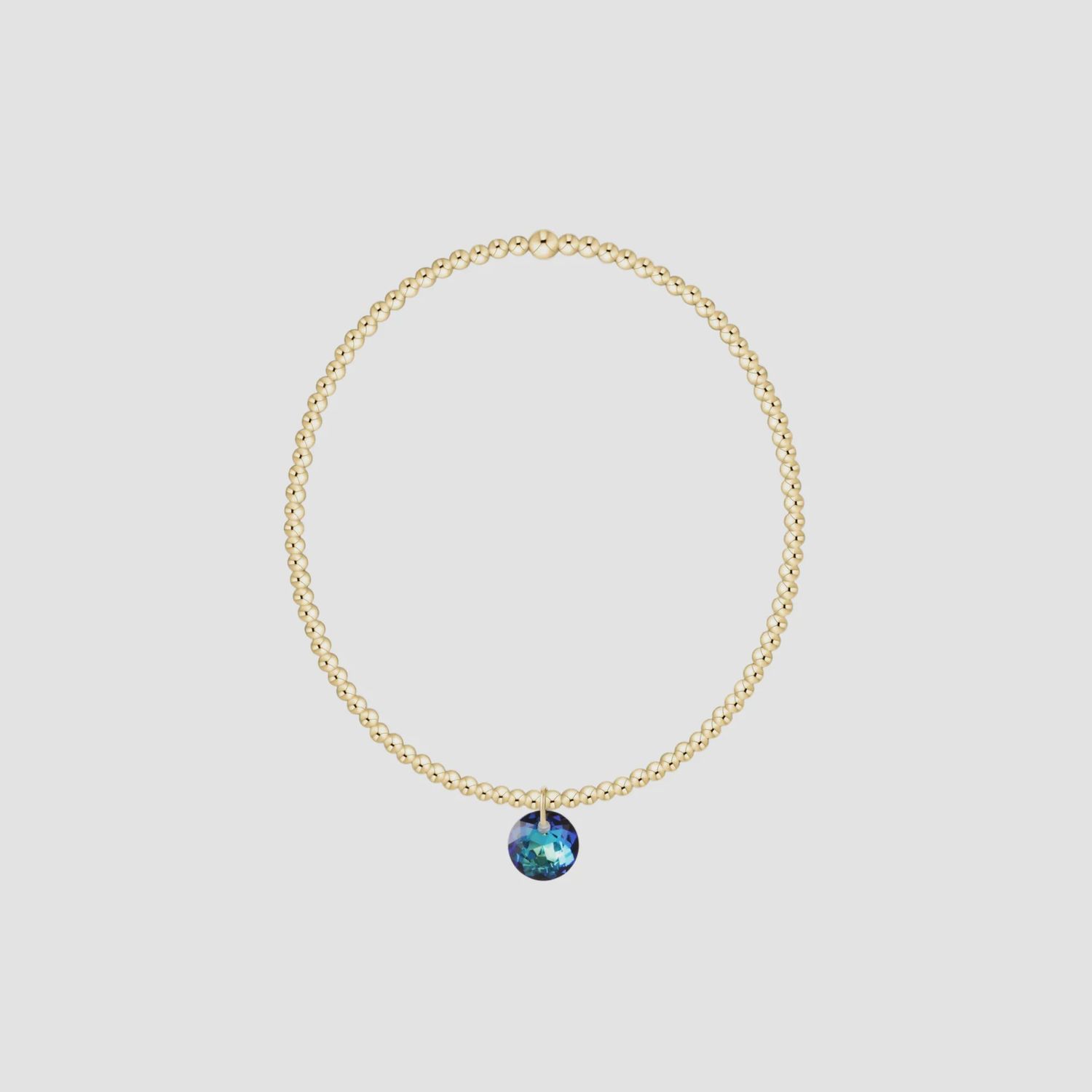enewton Classic Gold 2mm Bracelet - Reflection Small Charm - 12