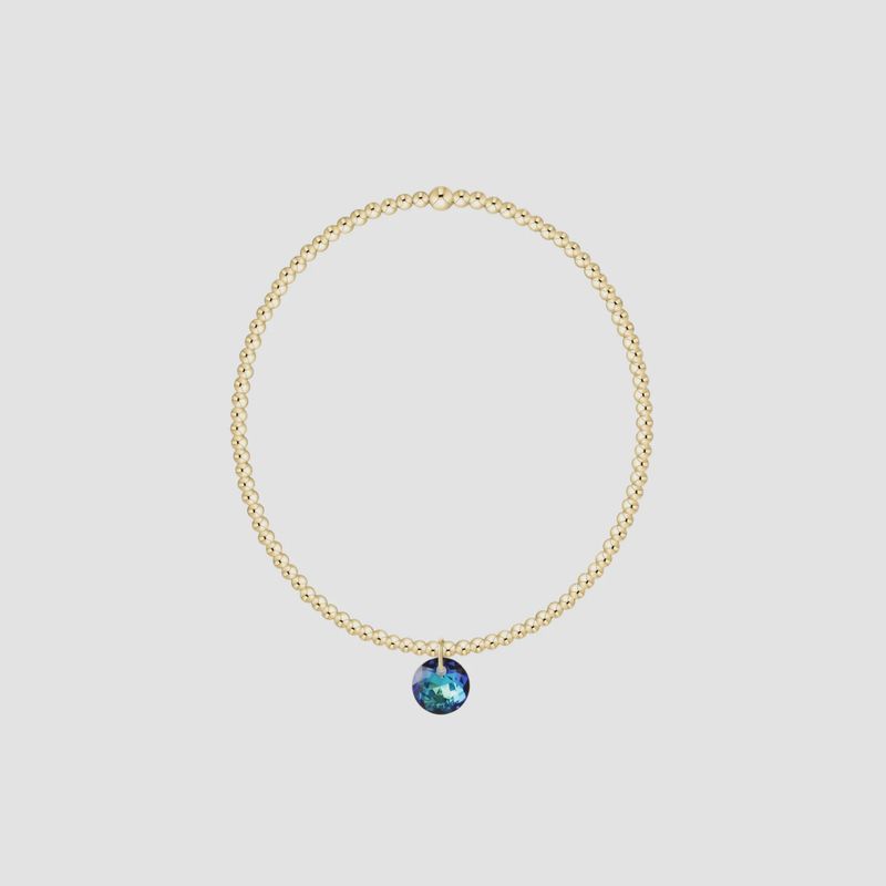 enewton Classic Gold 2mm Bracelet - Reflection Small Charm - 12