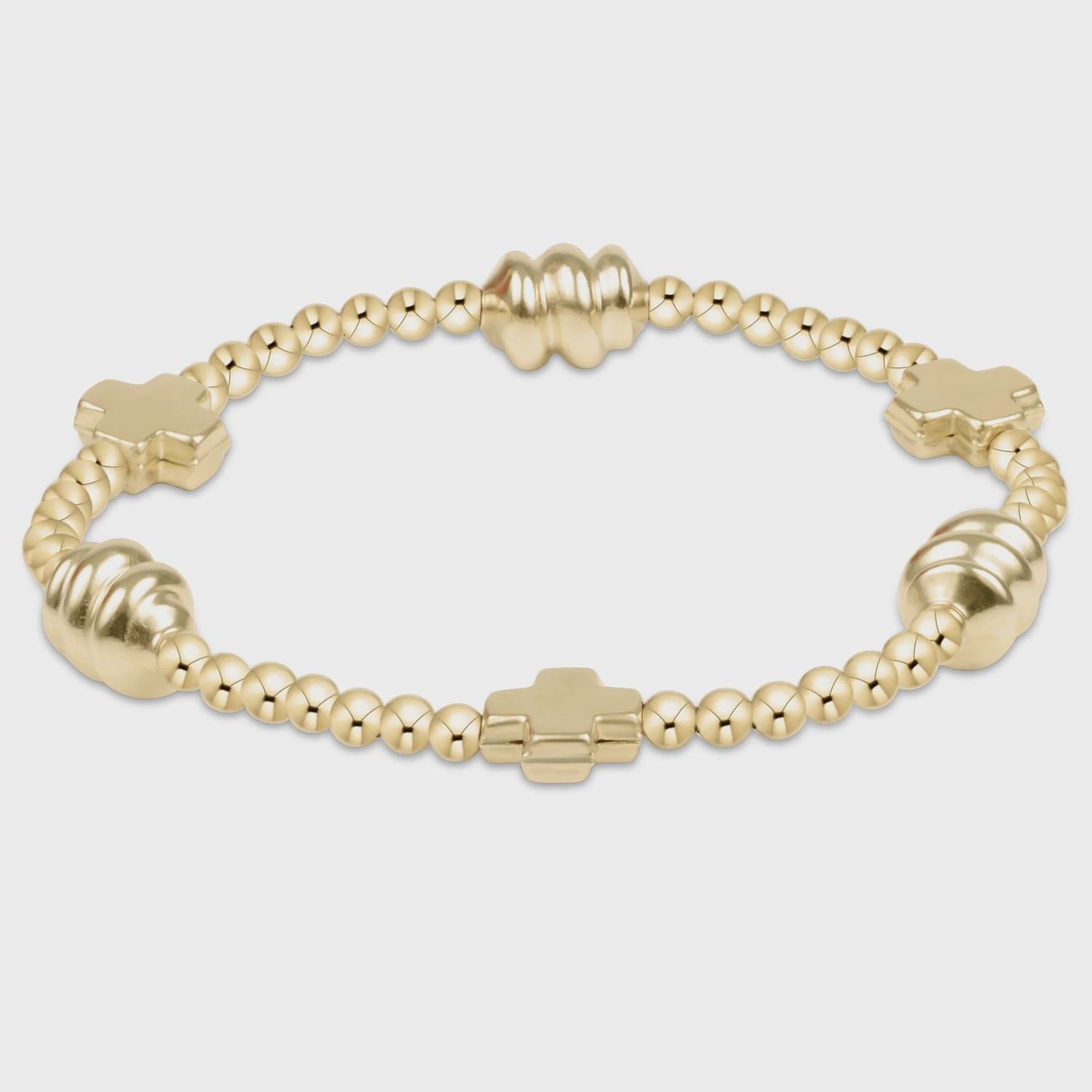 enewton Signature Cross Gold &amp; Admire Gold 3mm Bracelet