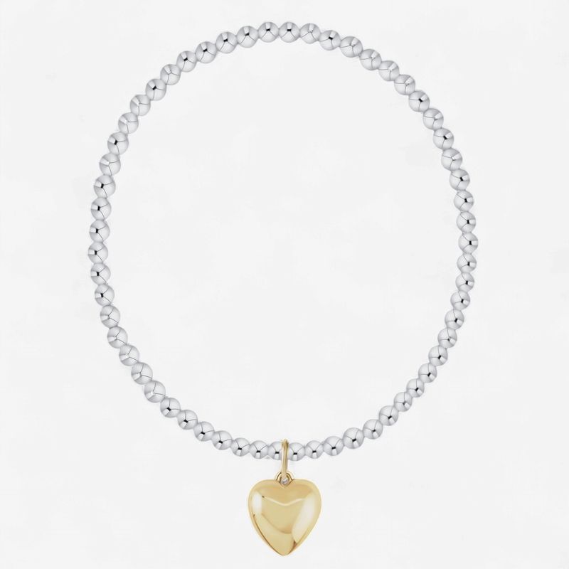 enewton Extends Classic Pearl 3mm Bracelet - Love Plush Gold Charm