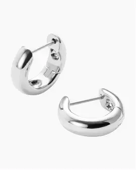 Ana Luisa Silver Hoop Earrings Giulia Medium Silver
