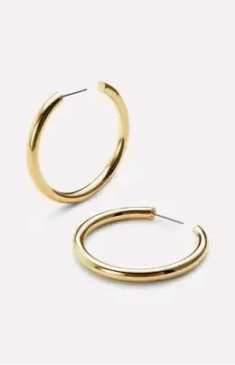 Ana Luisa Hoop Earrings Tia Medium Gold