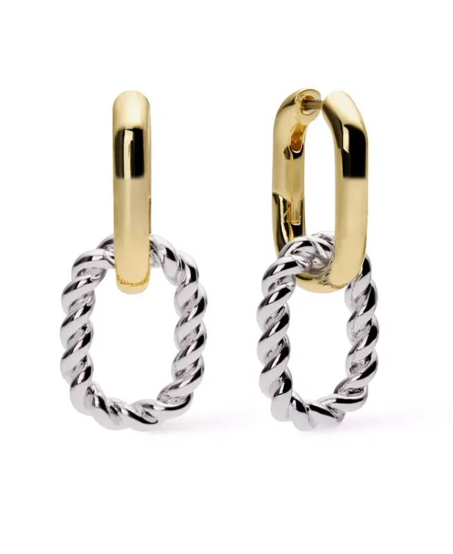 Ana Luisa Double Hoop Earrings Ash Double Two Tone