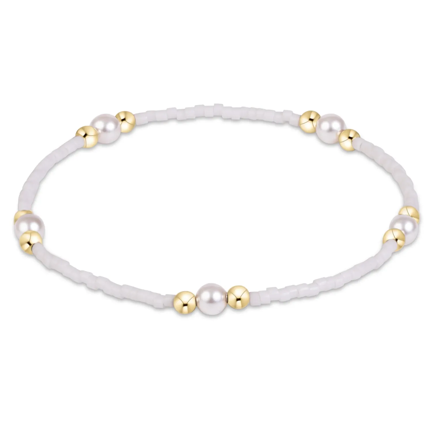 Enewton Gameday Hope Purpose Pearl Bracelet White