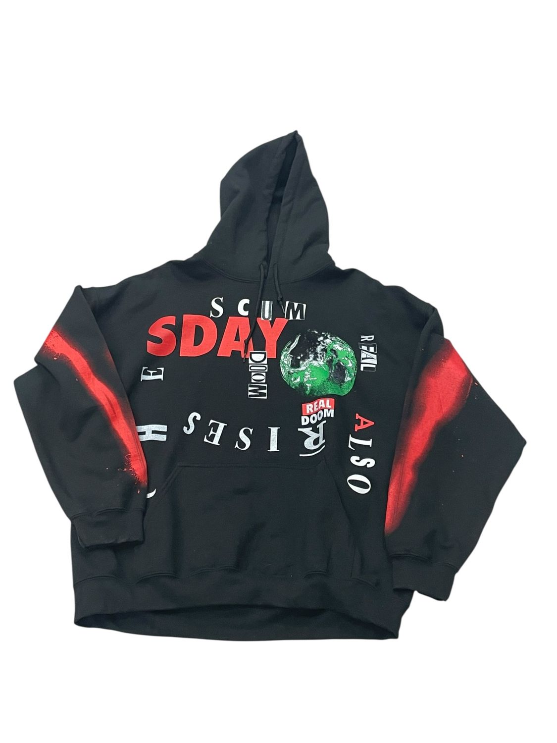 Saint Michael Scums Day Hooded Sweatshirt Black