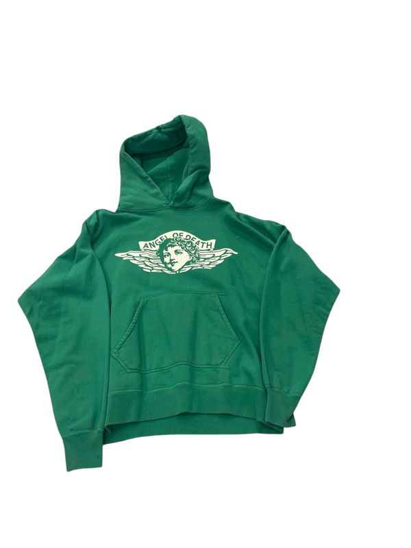 Saint Michael Angel Hooded Sweatshirt Green