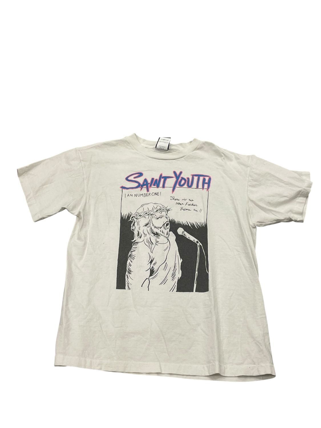 Saint Michael Saint Youth T-Shirt White Blue/Pink