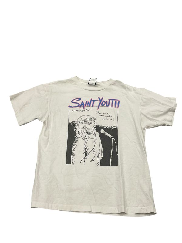Saint Michael Saint Youth T-Shirt White Blue/Pink