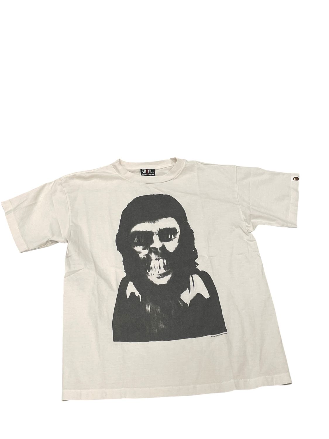 Saint Michael Bape Skull T-Shirt White