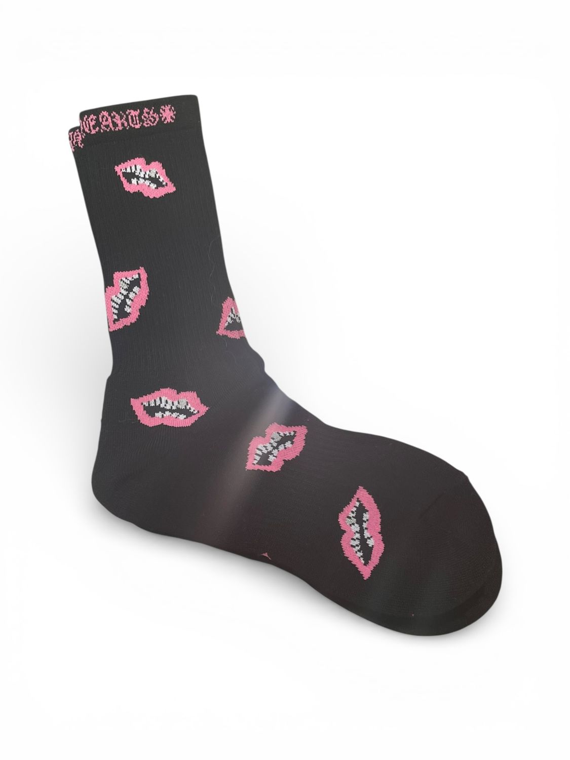 Chrome Hearts Chompers Sock Black Pink