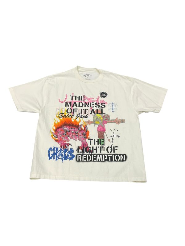 Travis Scott Utopia x Saint Michael T-Shirt 3A White