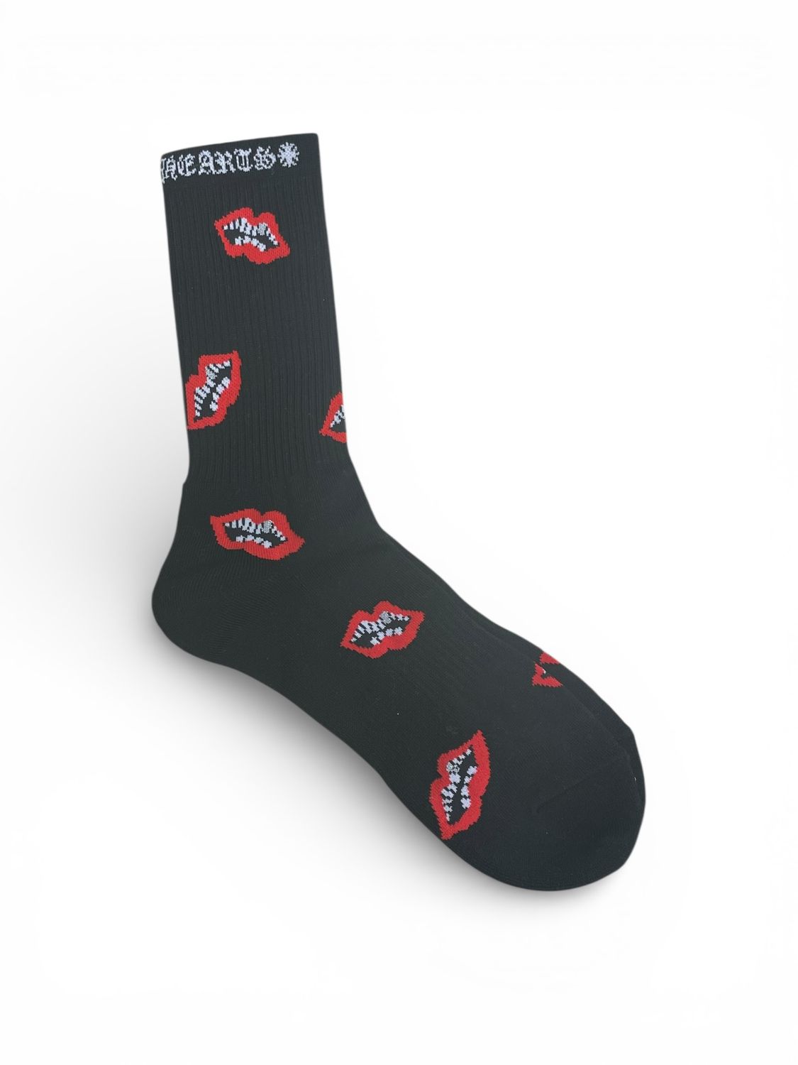Chrome Hearts Chompers Socks Black Red