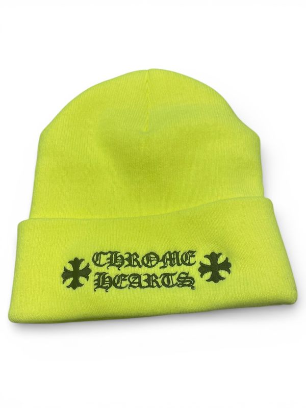 Chrome Hearts Logo Beanie Lime