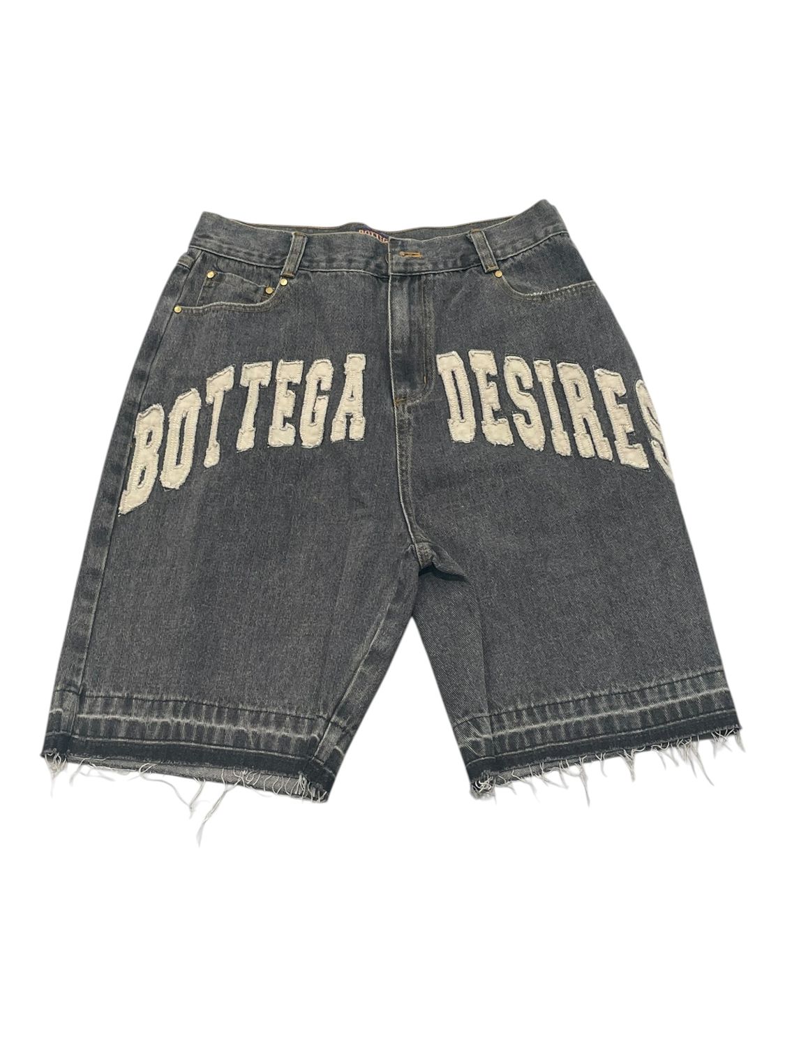 Bottega Desires Black Jean Denim Shorts