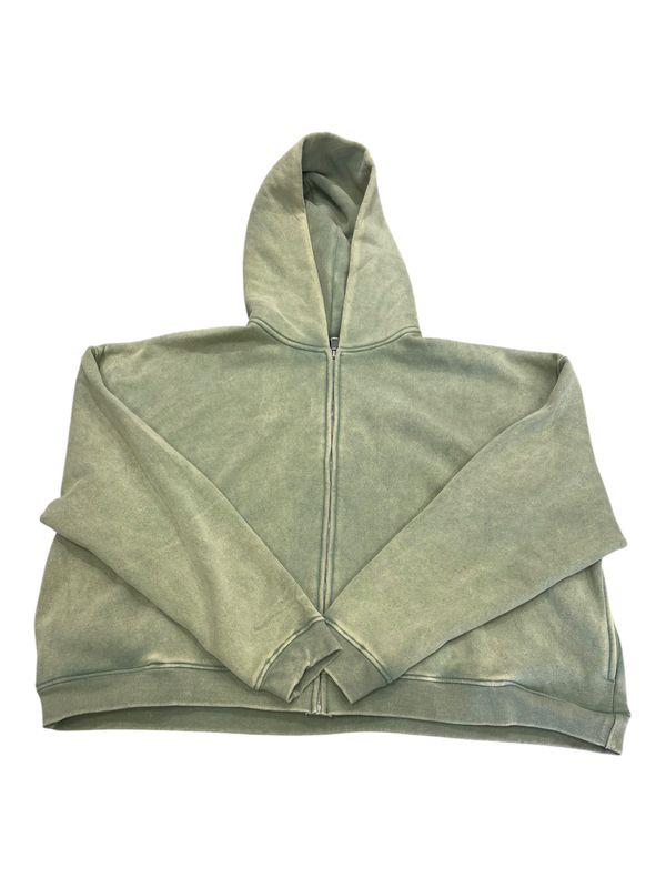 The GVGallery Raspberry Hills Zip Moss Hoodie