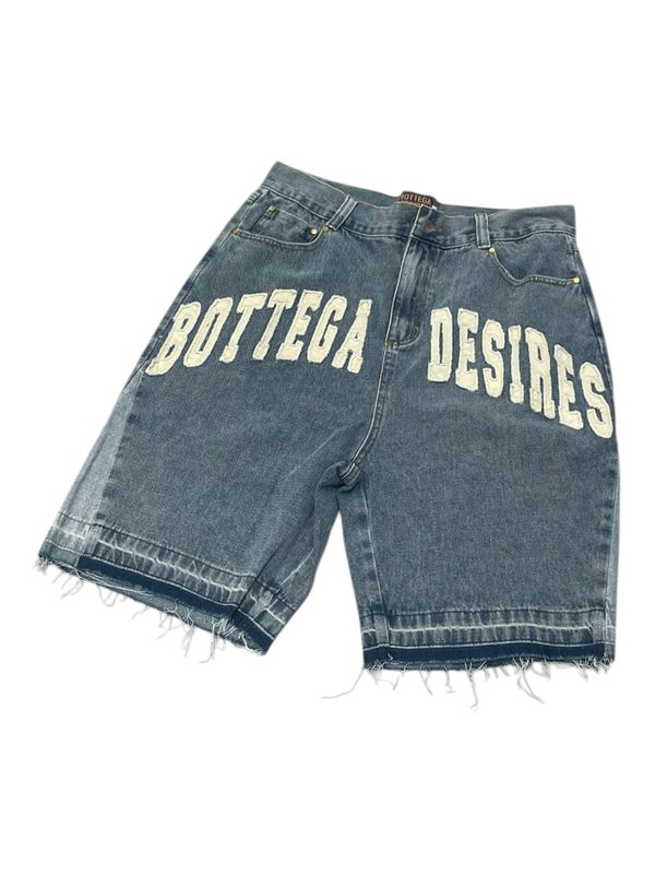Bottega Desires Blue Jean Denim Shorts