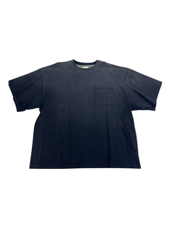Kapital Jersey 2 tone Big Pocket T-Shirt Black/Olive