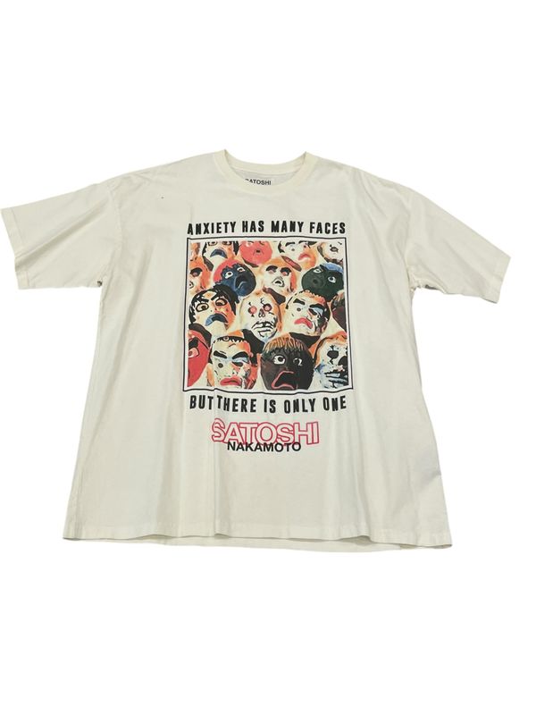 Satoshi Nakamoto Anxiety T-Shirt White