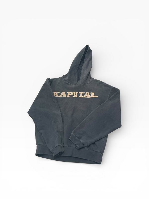 Kapital Logo Hoodie Black