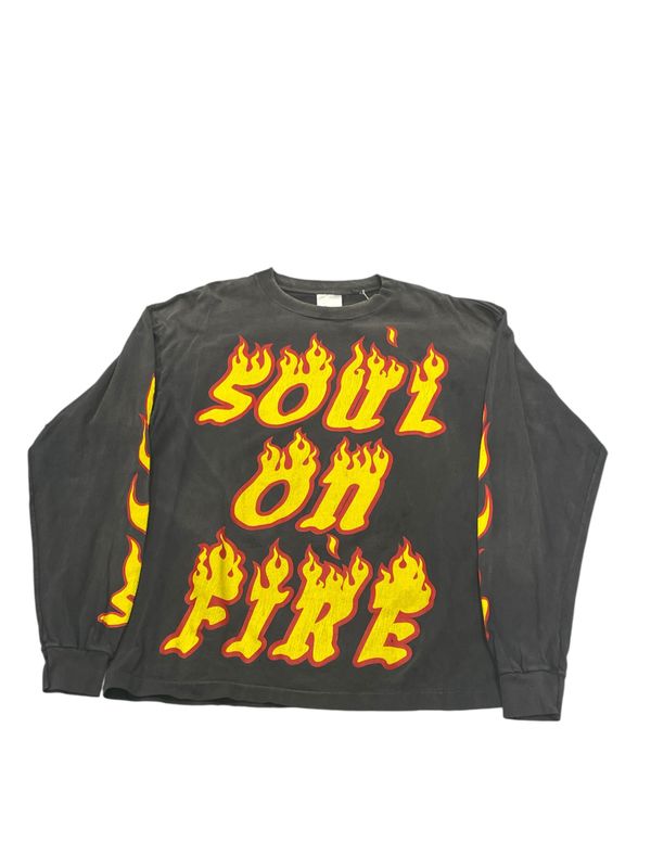 Saint Michael Soul on Fire L/S T-Shirt Black