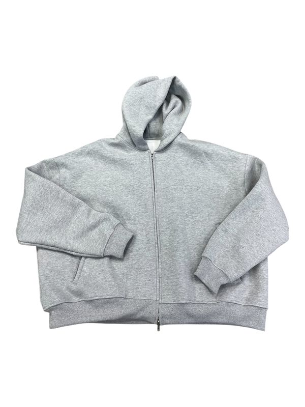 HMDD Blank Zip Hooded Sweatshirt Grey