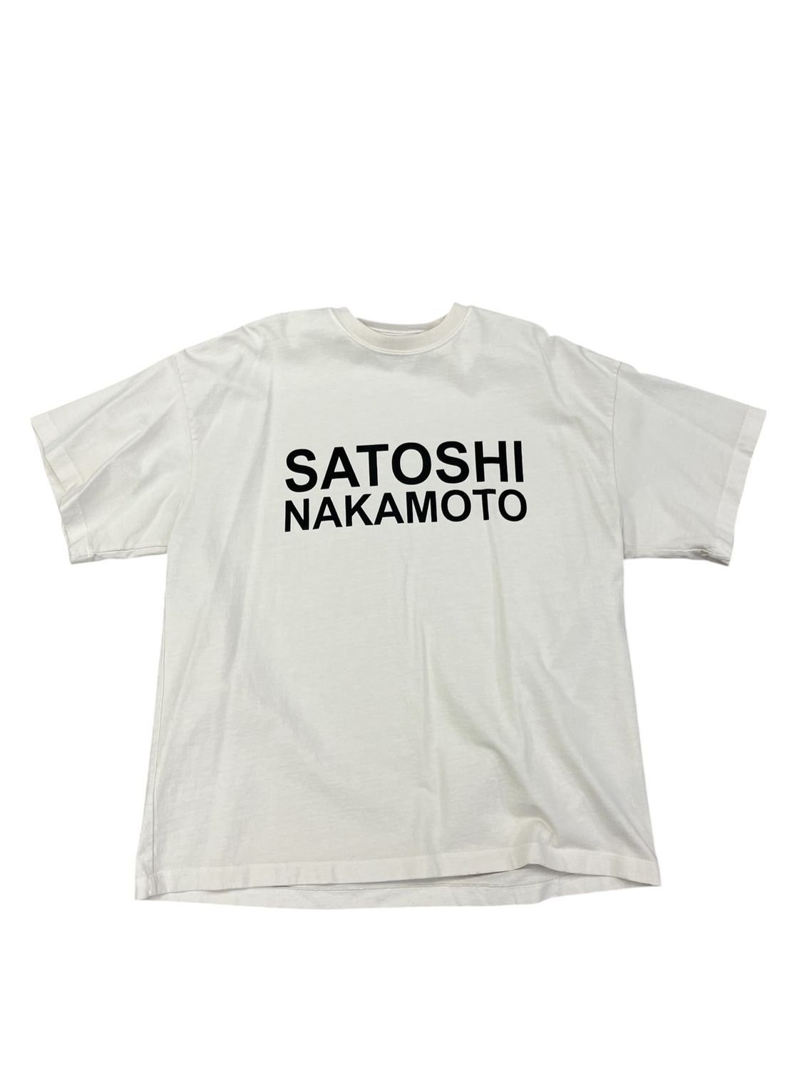 Satoshi Nakamoto Basic Logo T-Shirt White