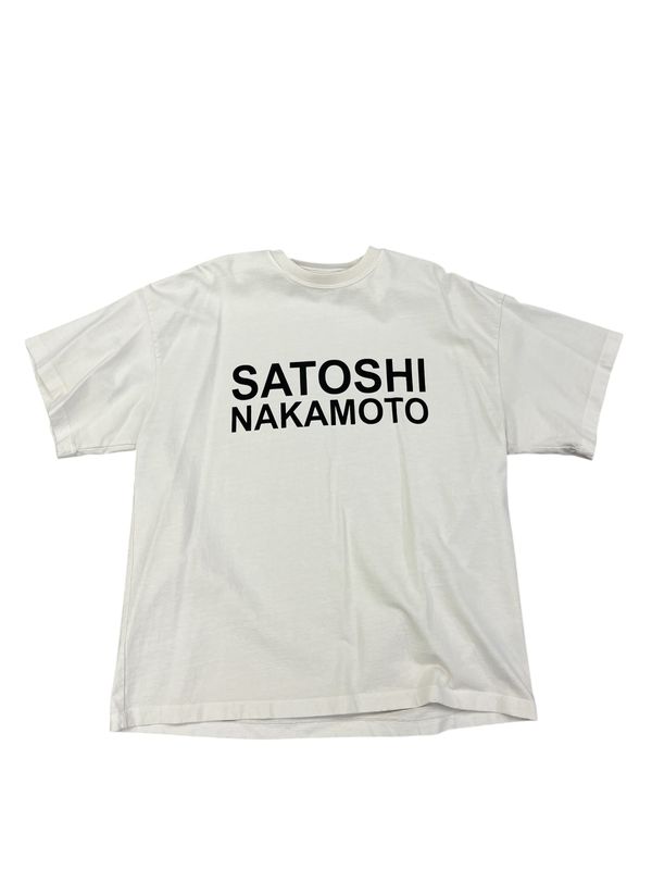 Satoshi Nakamoto Basic Logo T-Shirt White