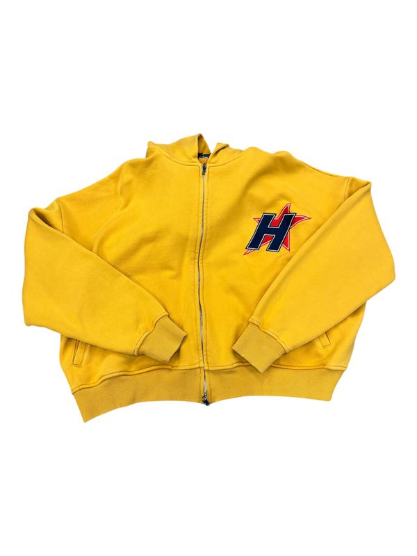 HMDD H Star Zip Hooded Sweatshirt Yellow