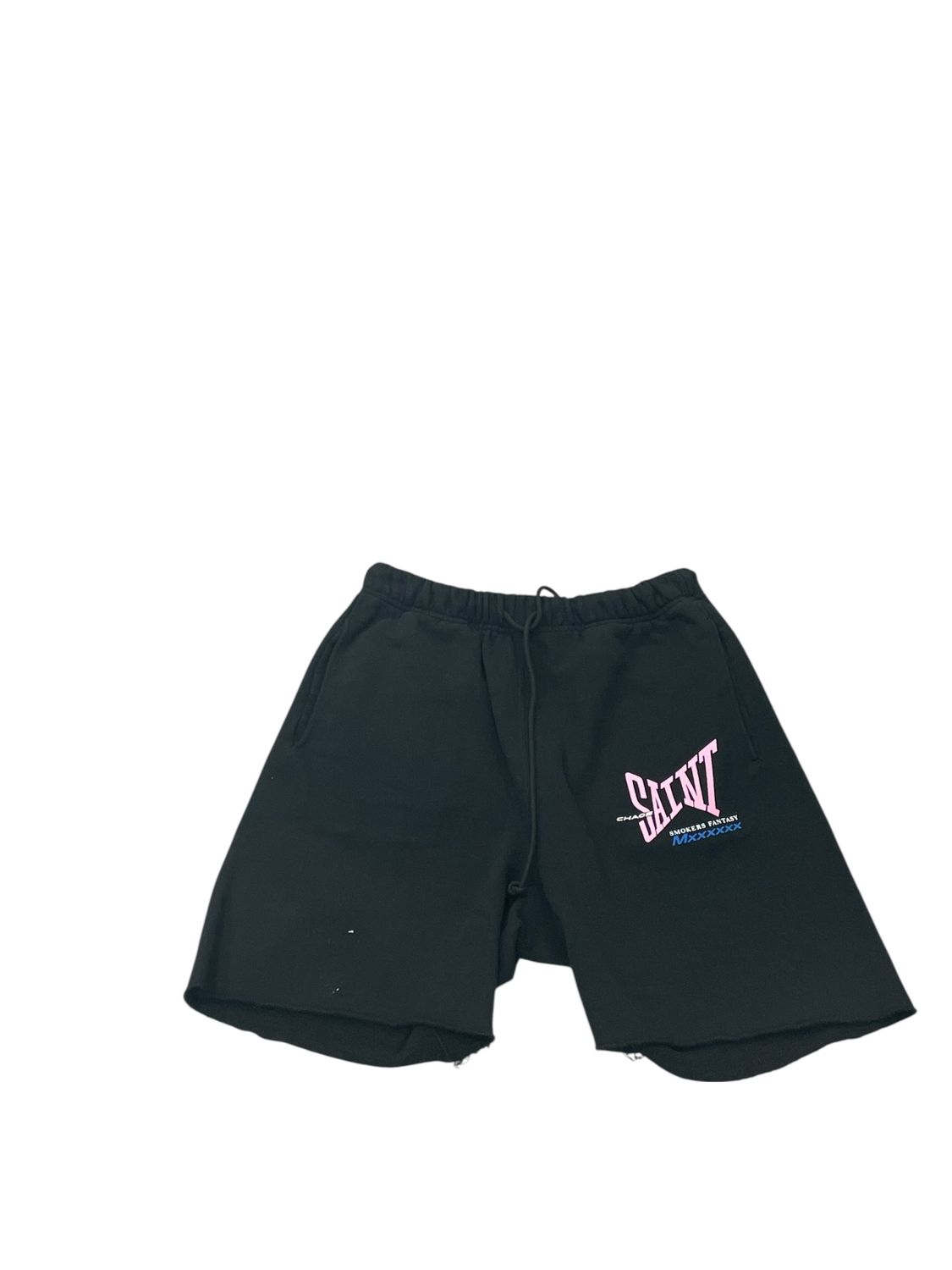 Saint Michael Logo Sweat Short Pink Black SS25