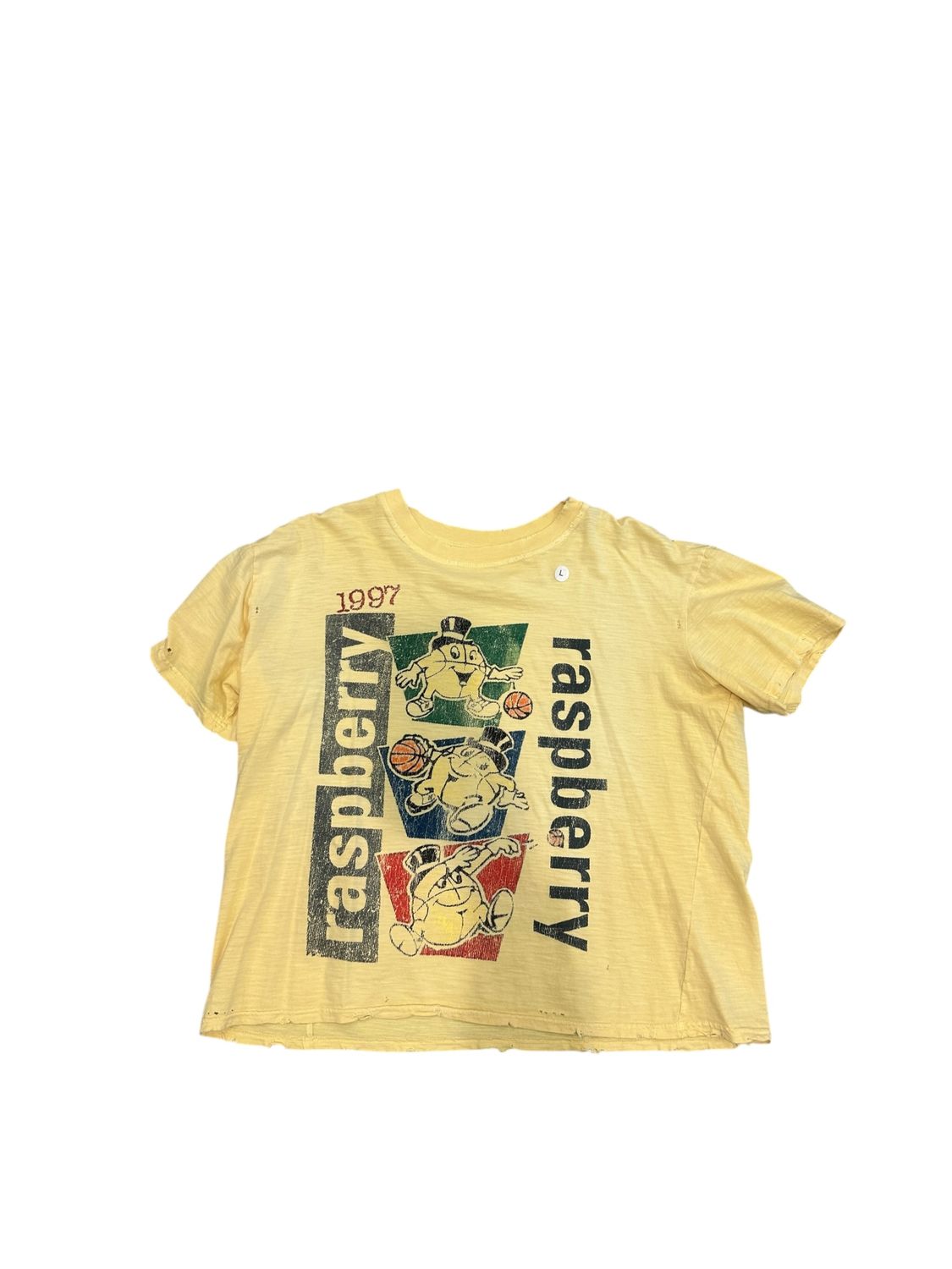 The GVGallery Raspberry Hills Basketball T-Shirt Yellow