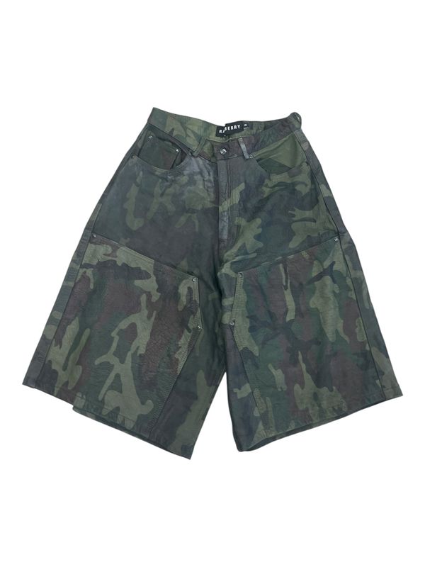 The GVGallery Raspberry Hills Leather Camo Shorts