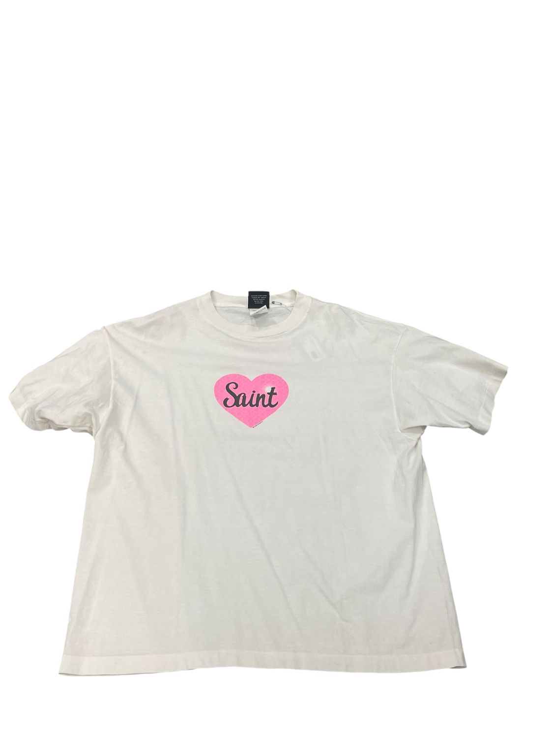 Saint Michael Pink Heart T-Shirt White SS25