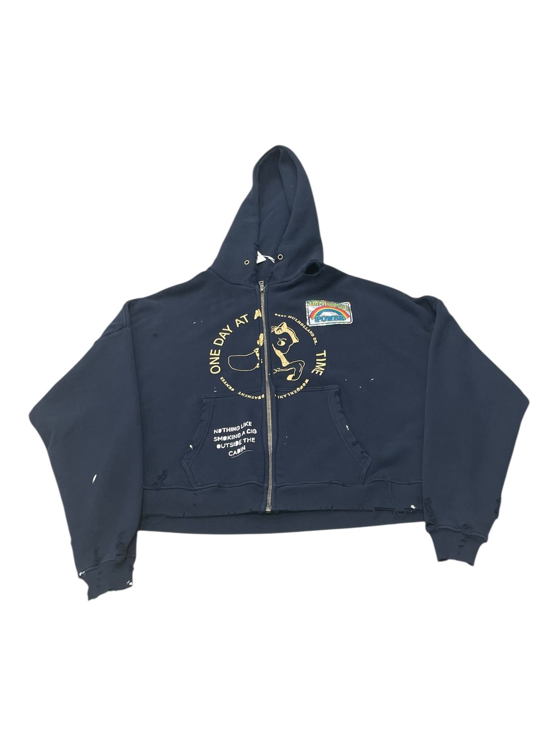 Paly Hollywood Treatment Center Zip Hooded Sweatshirt Navy