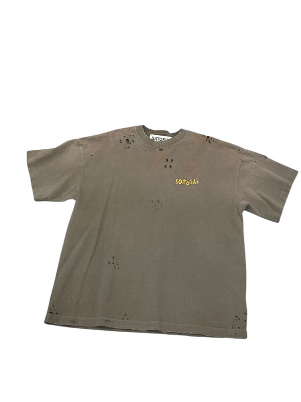 Satoshi Nakamoto Chain Stitch T-Shirt Brown