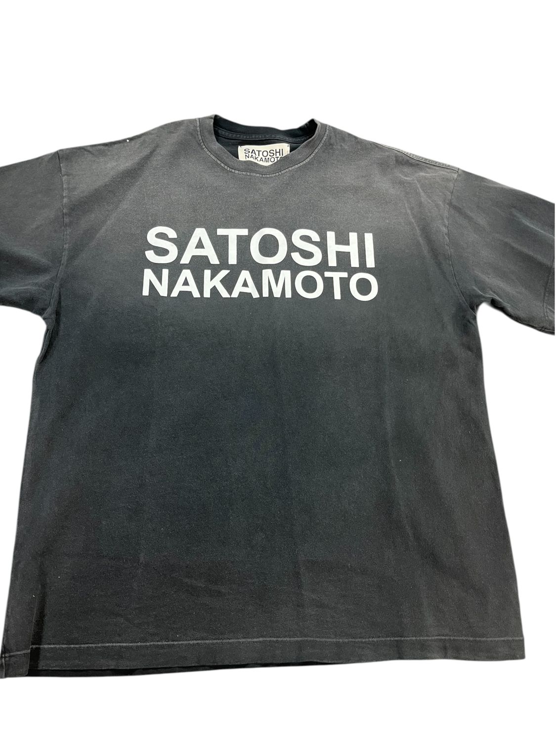 Satoshi Nakamoto Chain Stitch T-Shirt Black
