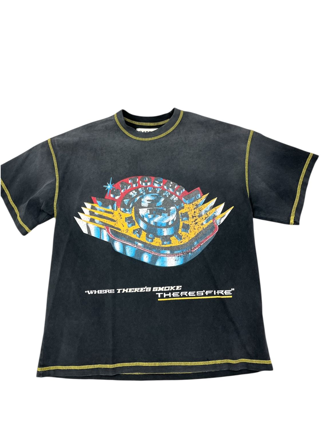 Satoshi Nakamoto Smoke Fire T-Shirt Black