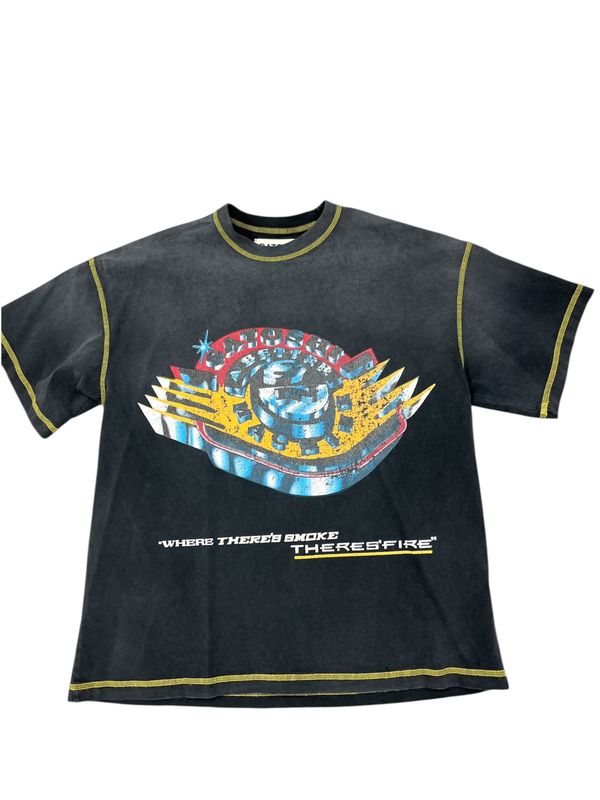 Satoshi Nakamoto Smoke Fire T-Shirt Black