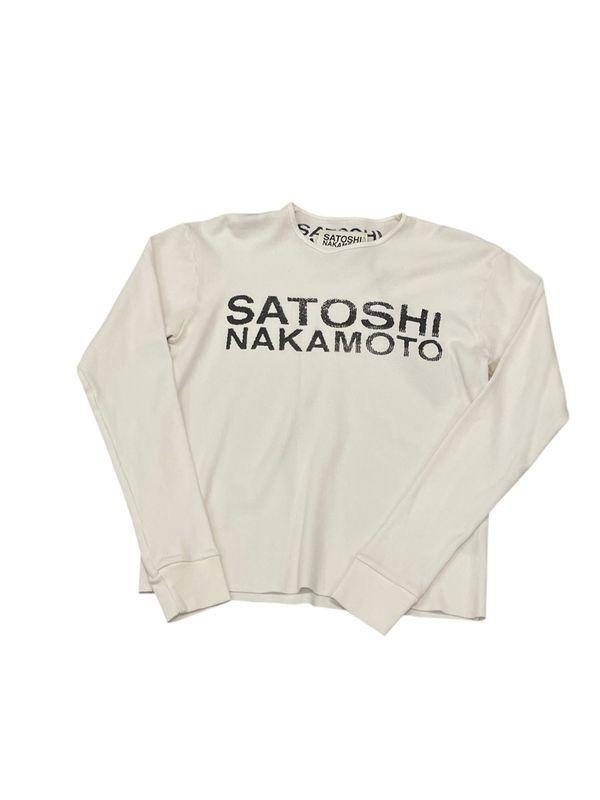Satoshi Nakamoto Logo Thermal White