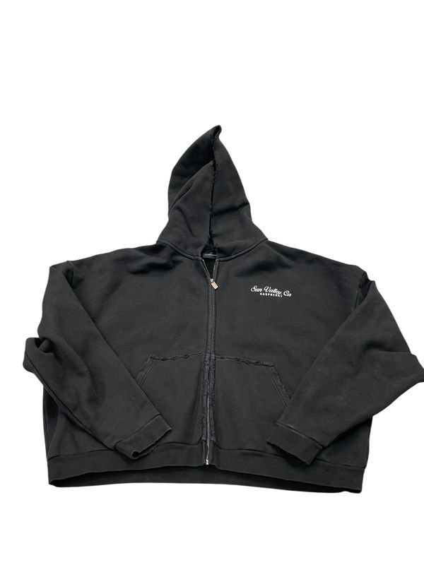 The GVGallery Raspberry Hills Sun Valley Zip up Hoodie Black