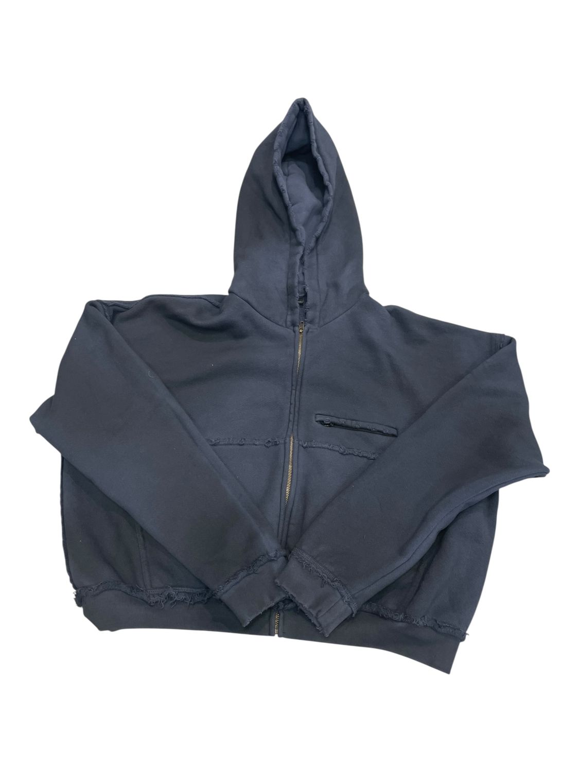 The GVGallery Raspberry Hills Pamela Zip-up Hooded Sweatshirt Black