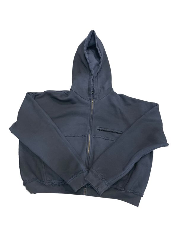 The GVGallery Raspberry Hills Pamela Zip-up Hooded Sweatshirt Black