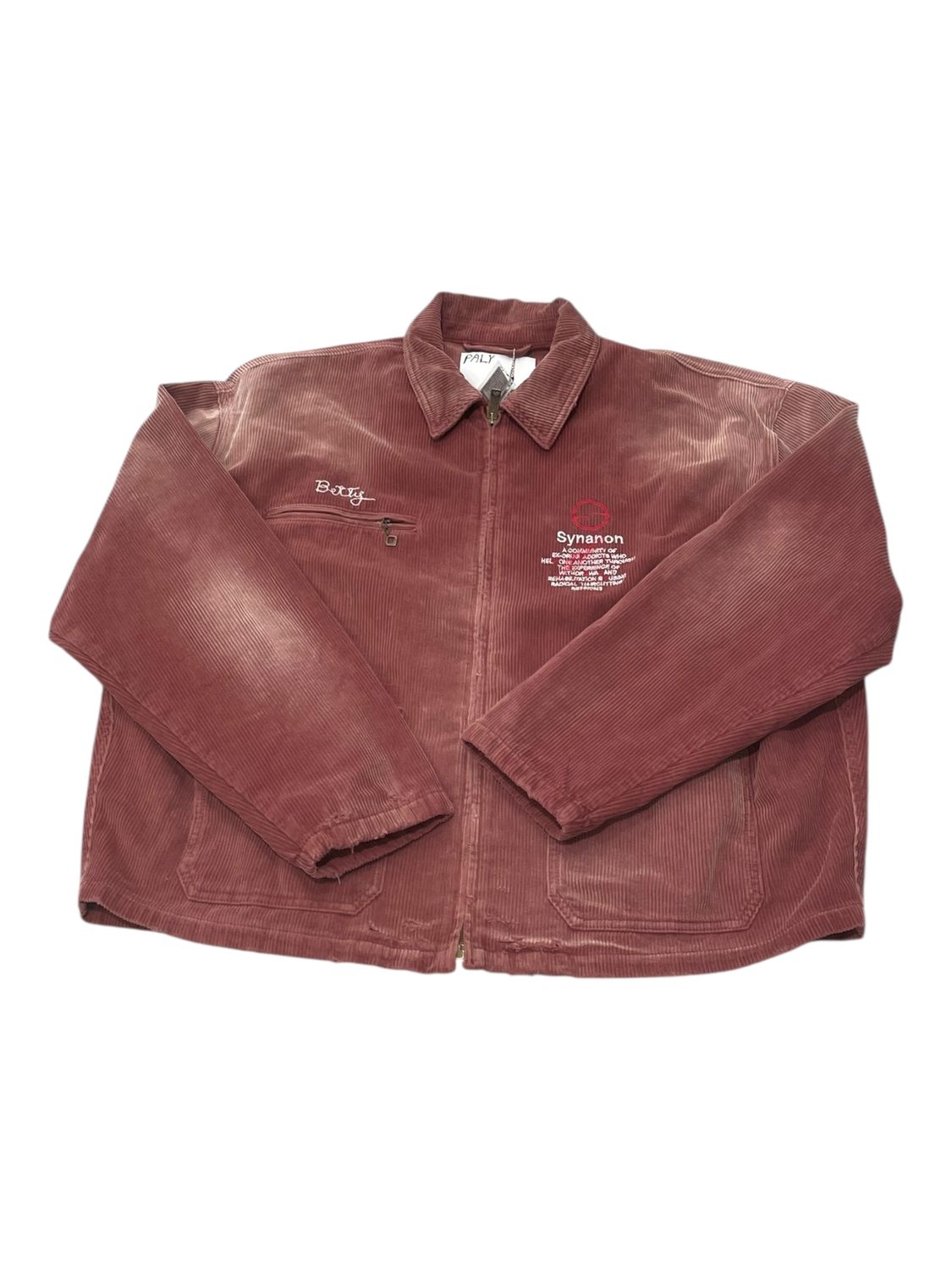 Paly Hollywood Synanon Corduroy Jacket Burgundy