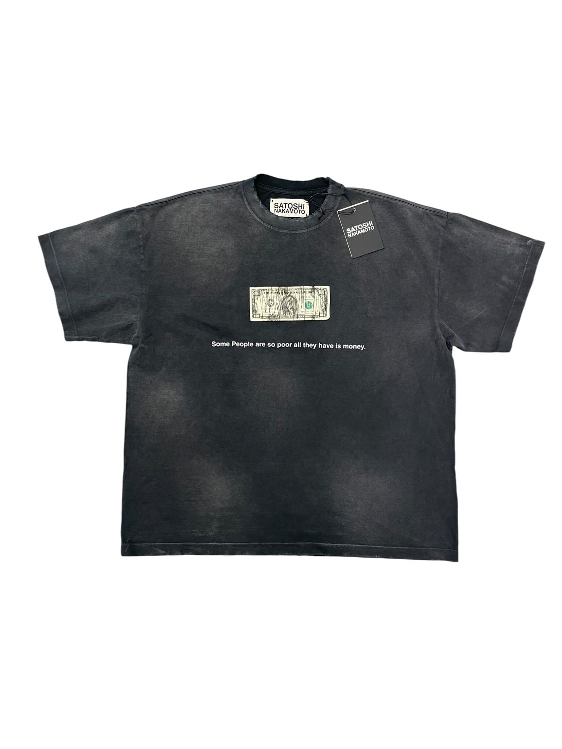 Satoshi Nakamoto Cup Half Full T-Shirt Black