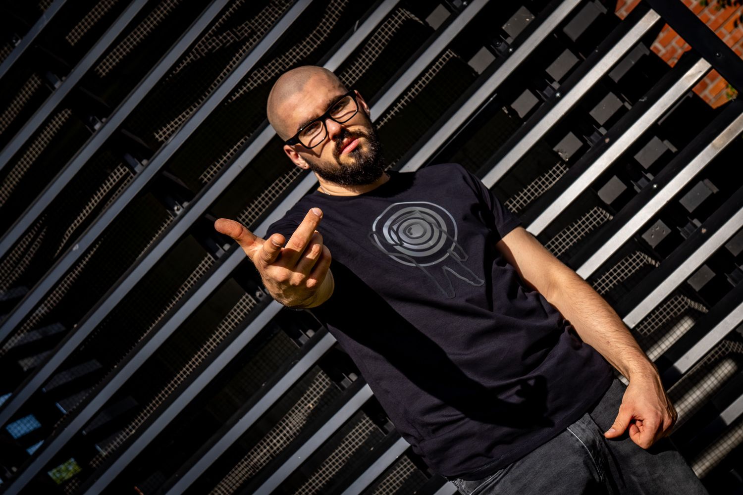 Space Traveler Black T-Shirt