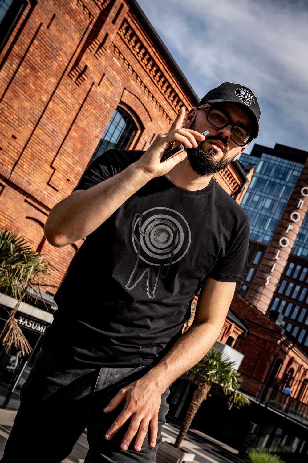 Space Traveler Black T-Shirt