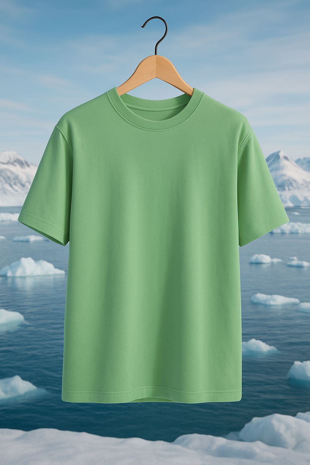 Rabbit Rope | Pista Green Premium Oversized Plain T-Shirt | Unisex Casual Tee