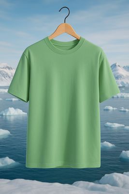 Rabbit Rope | Pista Green Premium Oversized Plain T-Shirt | Unisex Casual Tee